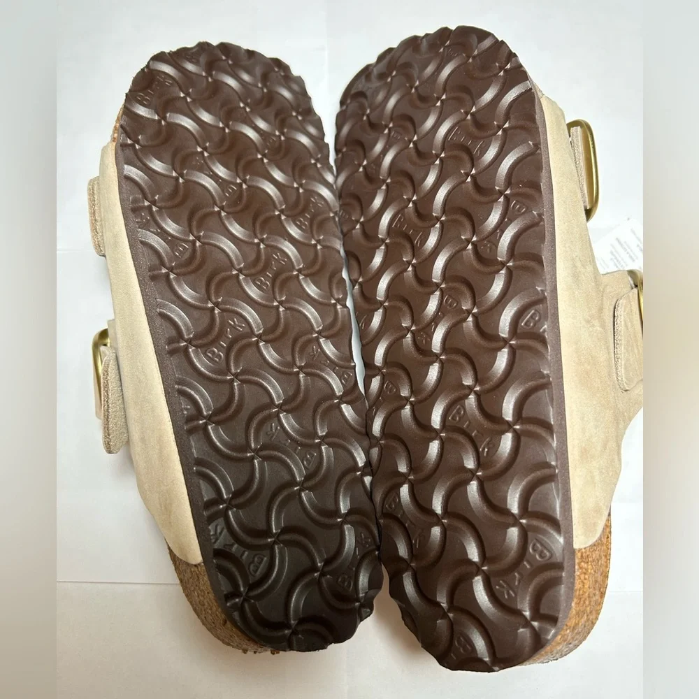NWT🌷(37) Birkenstock Big Buckle Arizona Oiled Leather Tobacco Brown Sandals - Picture 8 of 8